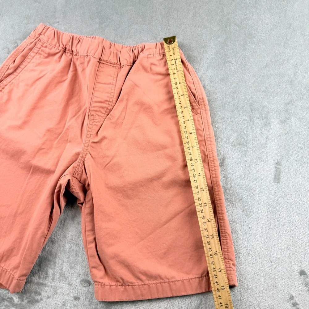 Uniqlo Kids Chino Shorts Salmon Pink Orange Elastic Waist Cotton Size 150 12-02